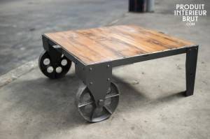 La table Railway : une originale table basse d’inspiration industrielle…